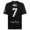 Officiële Voetbalshirt AC Milan Yacine Adli 7 Vierde 2023-24 Zwarte - Heren